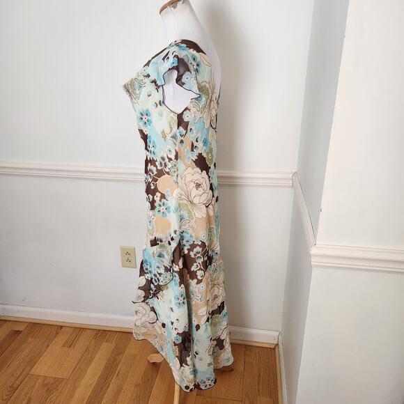 VTG 90s Y2K Be Smart Dress Sz 13 14 Juniors Midi Fairy Grunge WhimsiGoth Floral - Picture 5 of 11